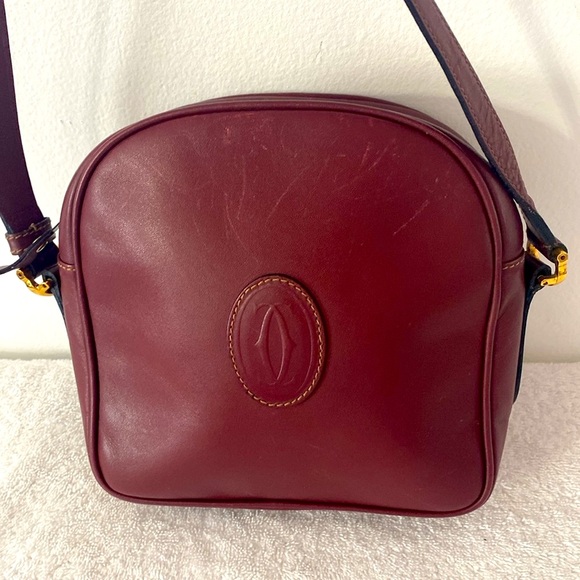 SOLD OUT!! Authentic Cartier Bordeaux Leather Bag - Picture 6 of 14